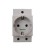RAIL SHOCKET Power socket, DIN rail, 2P+E, 16A, 250VAC, white