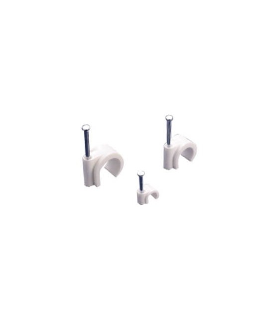 ROUND CABLE CLIP 5/15 WHITE CHR-5MM