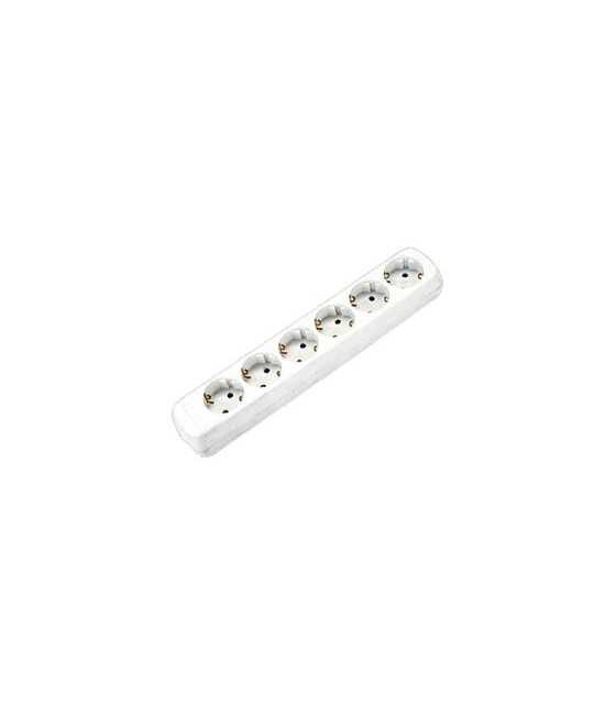 SAFETY POWER STRIP 6 OUTLETS WITHOUT CABLE GES-038 WHITE