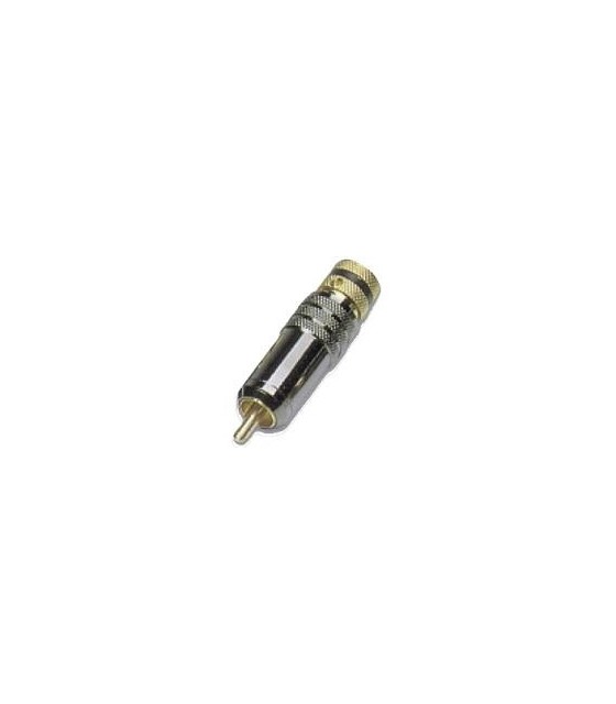 MALE RCA METALLIC ALUMINUM ID10mm (ZINC) BLACK LZ513