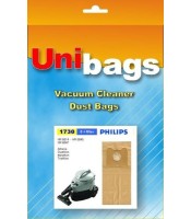 Vacuum Cleaner Paper Dust Bag Set Replacement For Philips Triathlon Set 5Pcs.