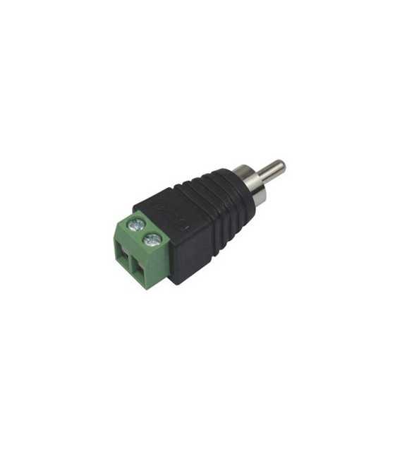 RCA Male to AV Screw Terminal Audio Video Connector Adapter Converter V-2083