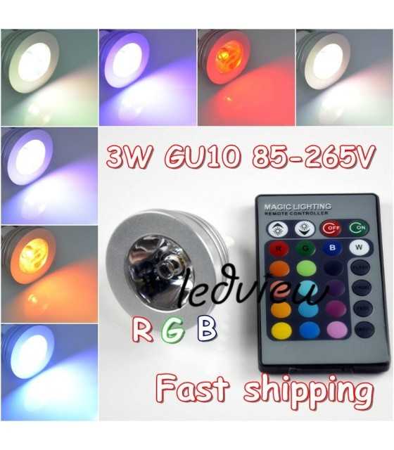 GU10-RGB-CONTROL ΛΑΜΠΑ GU10 LED RGB ΜΕ ΧΕΙΡΙΣΤΗΡΙΟ