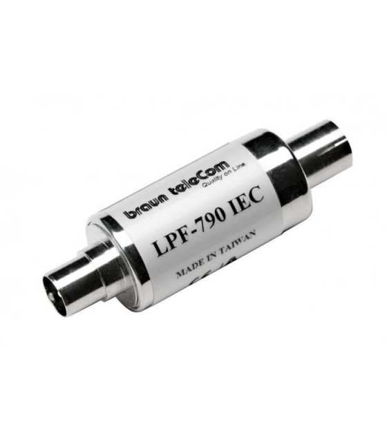 High quality cylinder type 4G LTE in-line low pass filter LPF-790 F type