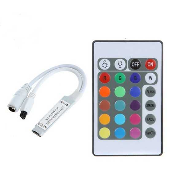 Controller Mini LED Strip RGB Remote Control 12VDC