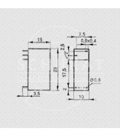 ZFHA00248 FEME ΜΙΝΙ ΡΕΛΕ ΠΛΑΚΕΤΑΣ 48VDC 2 ΕΠΑΦΩΝ 2 ΘΕΣΕΩΝ 250V 1AΡΕΛΕ