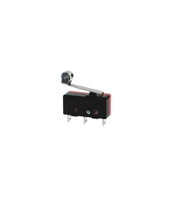Microswitch lever with roller, SPDT, 5A / 250VAC, 20x6x10mm, ON- (ON)