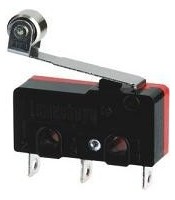 Microswitch lever with roller, SPDT, 5A / 250VAC, 20x6x10mm, ON- (ON)