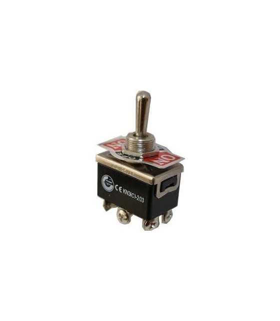 TOGGLE SWITCH DOUBLE POLE 6P (ON)-OFF-(ON)