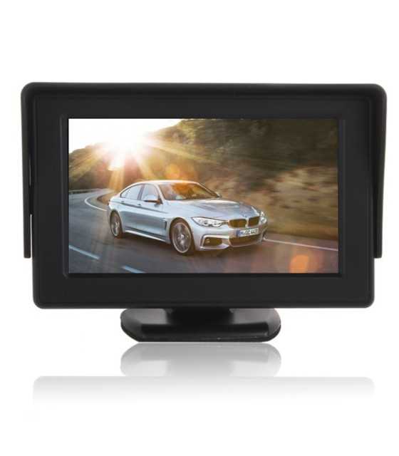 4.3" TFT LCD Car Rear View Color Camera Monitor & DVD