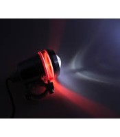 Универсален водоустойчив Black Shell U3 LED фар за мотоциклет Angel Eye