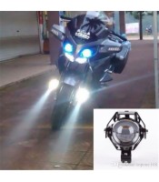 Халогенен фар , LED CREE U5-Black, с вграден COB LED Ринг, за скутер, мотор