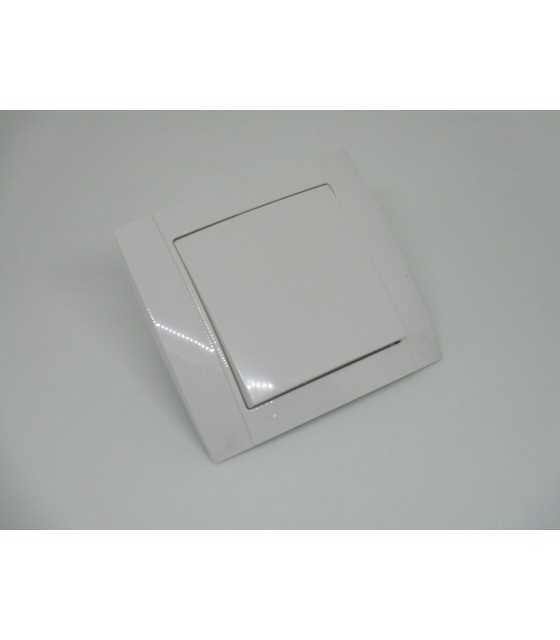 One-way light switch, single, 10A, 250VAC, white, Karre Plus