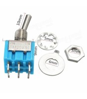 TOGGLE SWITCH MINI DOUBLE POLE 6P ON-OFF-ON 3A/250V MTS-203
