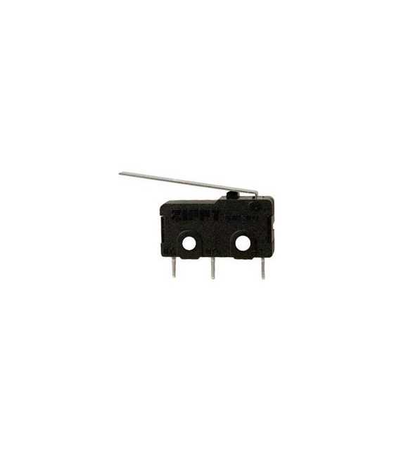 Microswitch with lever, SPST-NC, 250VAC/5A, 19.8x10.2x6.4mm, ON-(OFF)