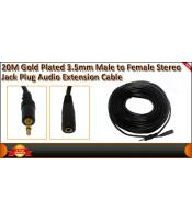 SOUND CABLE 3.5mm STEREO MALE TO FEMALE 20m