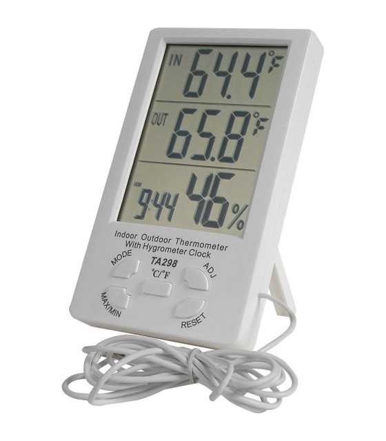 Термометър, Хидрометър и часовник 3 в 1 – модел AT TA298