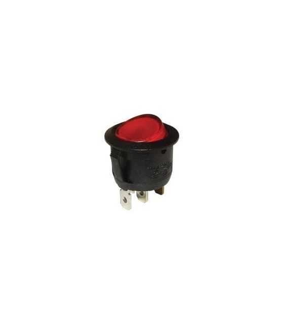 ROCKER SWITCH 3P WITH INDICATOR LIGHT ON-OFF 10A/250V RED