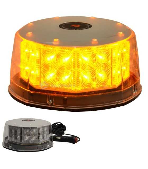 32 LED кехлибарени автомобилни светлини за автосветкавица Жълта LED аварийна аварийна стробоскопска светлина с магнитна основа