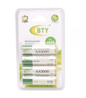 Product Code: BTY 3000mAh AA Ni-MH Rechargeable Battery Set (4-pack)