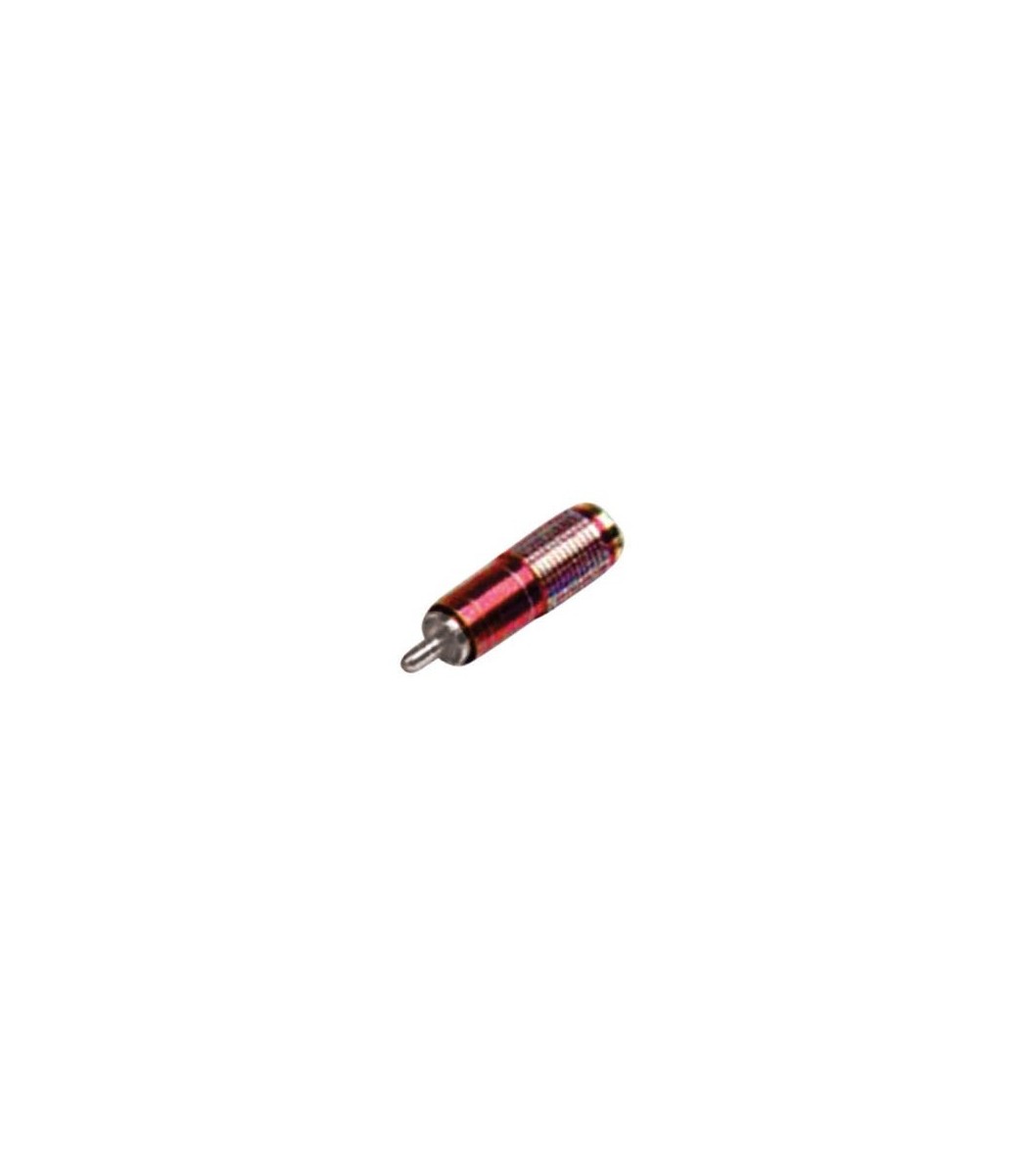 MALE RCA METALLIC ALUMINUM ID7 mm RED LZ518