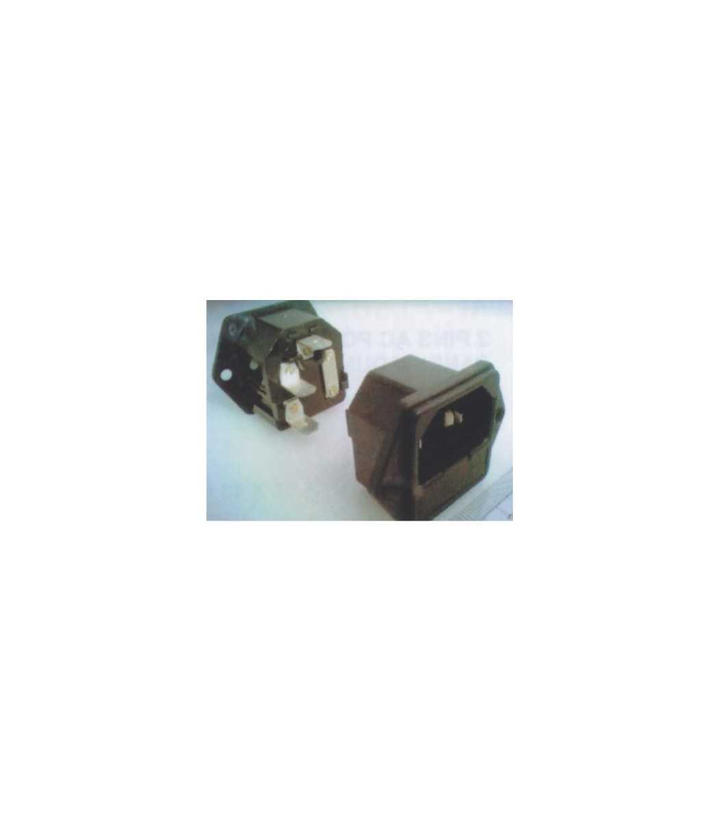 AC CONNECTOR MALE CHASSIS SCREW TERMINALS 3P 10A/250V