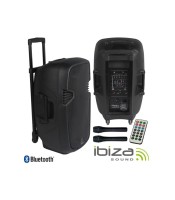 ibiza sound HYBRID15VHF-BT Portable PA Speaker System