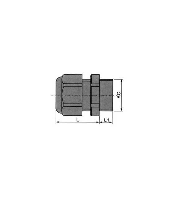 METAL CABLE GLAND WITH GASKET PG-07 CHS