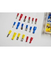 Assorted Insulated Crimp Butt Spade Terminal Wire Connector Kit (120 Pieces)