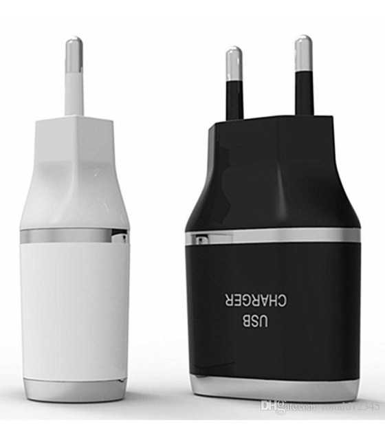 2-Ports Dual USB Wall Charger 2 pin AC Power Adapter Travel USB