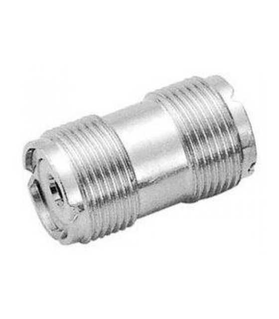 Silver Metal S0-239 UHF Double Female Coax Adapter Connector Plug TS