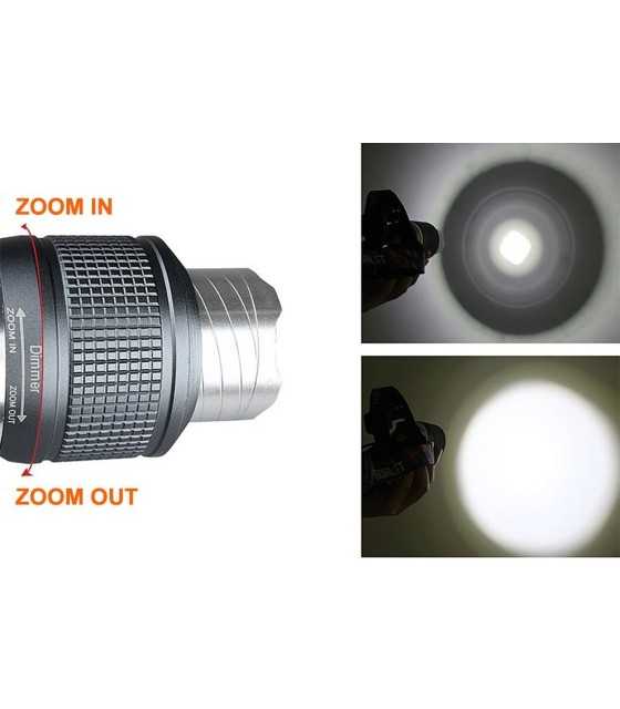 RJ-2800 1*LED 3-Mode 600LM Zoom Cool White LED Headlamp