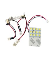 Автомобилна LED лампа бяла плочка с цокли за софитна и безцокълна лампи