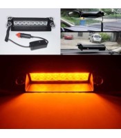 8 LED Amber & Yellow Emergency Warning Dashboard Flash Strobe Light Universal 3