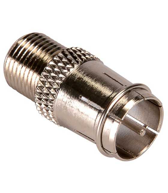 F Male Female Quick Connect Coaxial Adapter