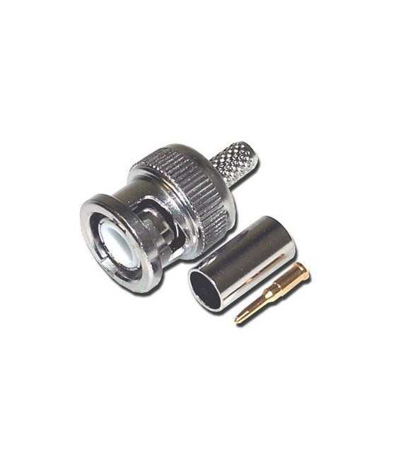 BNC Plug Crimp Connectors for RG58 RG-58 Coax Male