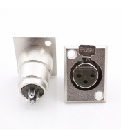 CANON FEMALE 3P CHASSIS NICKEL MI6090