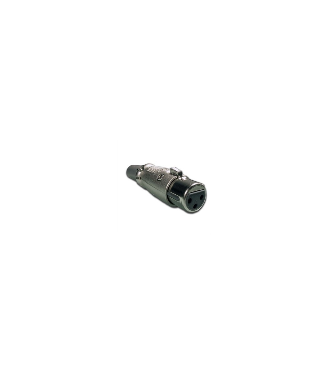 XLR Audio Connector, 3 Contacts, Plug, Cable Mount, Silver Plated Contacts