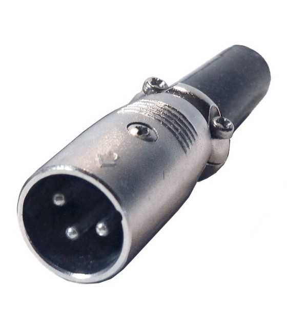 XLR Audio Connector, 3 Contacts, Plug, Cable Mount