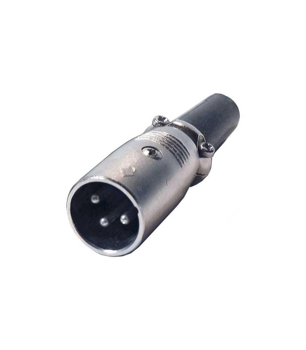 XLR Audio Connector, 3 Contacts, Plug, Cable Mount