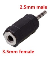 Преходник, Стерео жак 2.5mm мъжки към Стерео жак 3.5mm, Adaptor 2.5mm-M/3.5mm-F