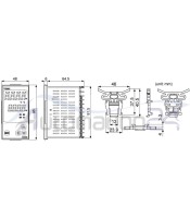 TEMPERATURE CONTROLLER DIGITAL 48X96 24VAC/24-48VDC