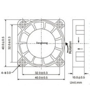 Вентилатор DC аксиален 40×40X10mm 12V