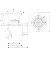 CENTRIFUGAL VENTILATION FAN 200W/255W BDRS160-6