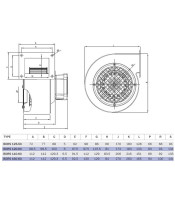 CENTRIFUGAL VENTILATION FAN 200W/255W BDRS160-6