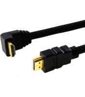 Кабел HDMI - HDMI M/М, 1.5м, С ъглова глава