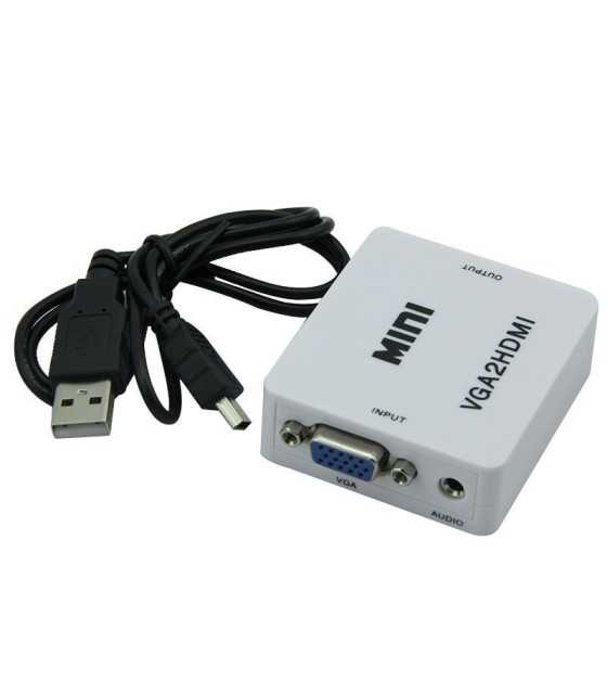 VGA TO HDMI - MINI BOX ΜΕΤΑΤΡΟΠΕΑΣ VGA ΣΕ HDMI - FTT14-005