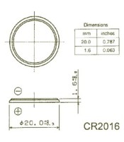 CR2016 Lithium Button Cell Batteries