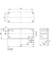 METAL POTTING BOX 90X36X30 G102BK