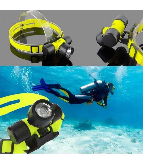 xml t6 LED IP68 waterproof diving headlamp